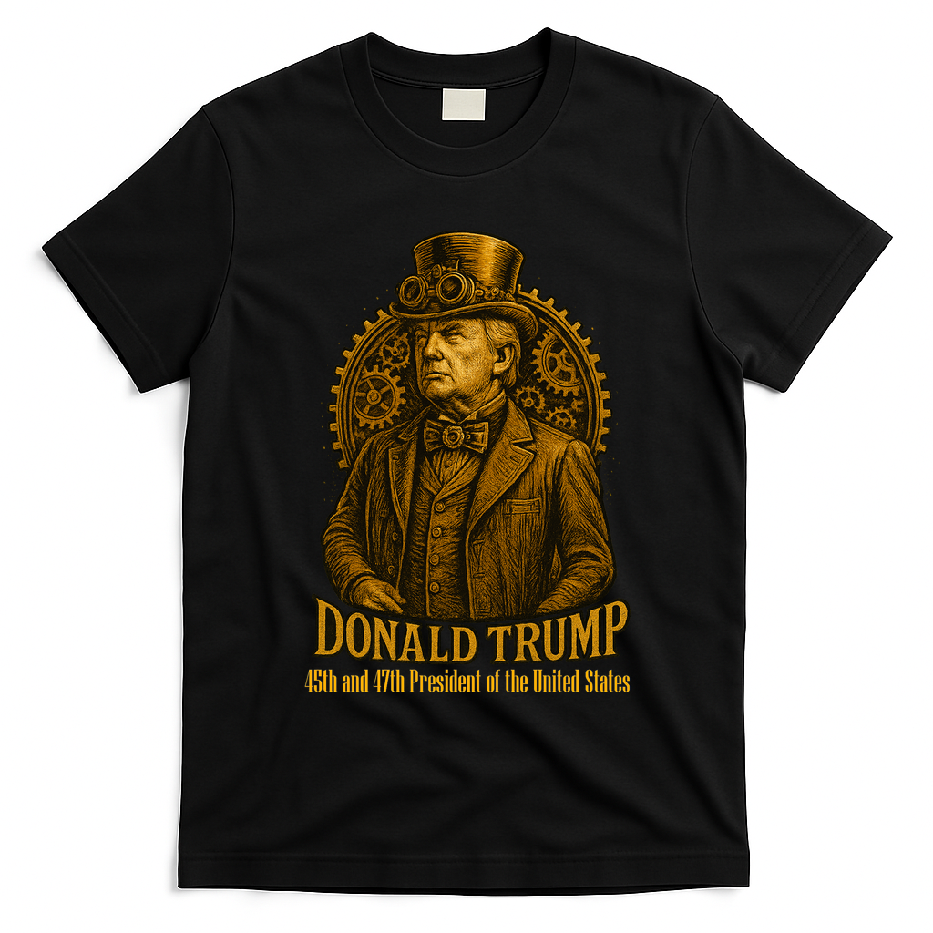 Donald Trump Steam Punk Vintage T-Shirt - Black