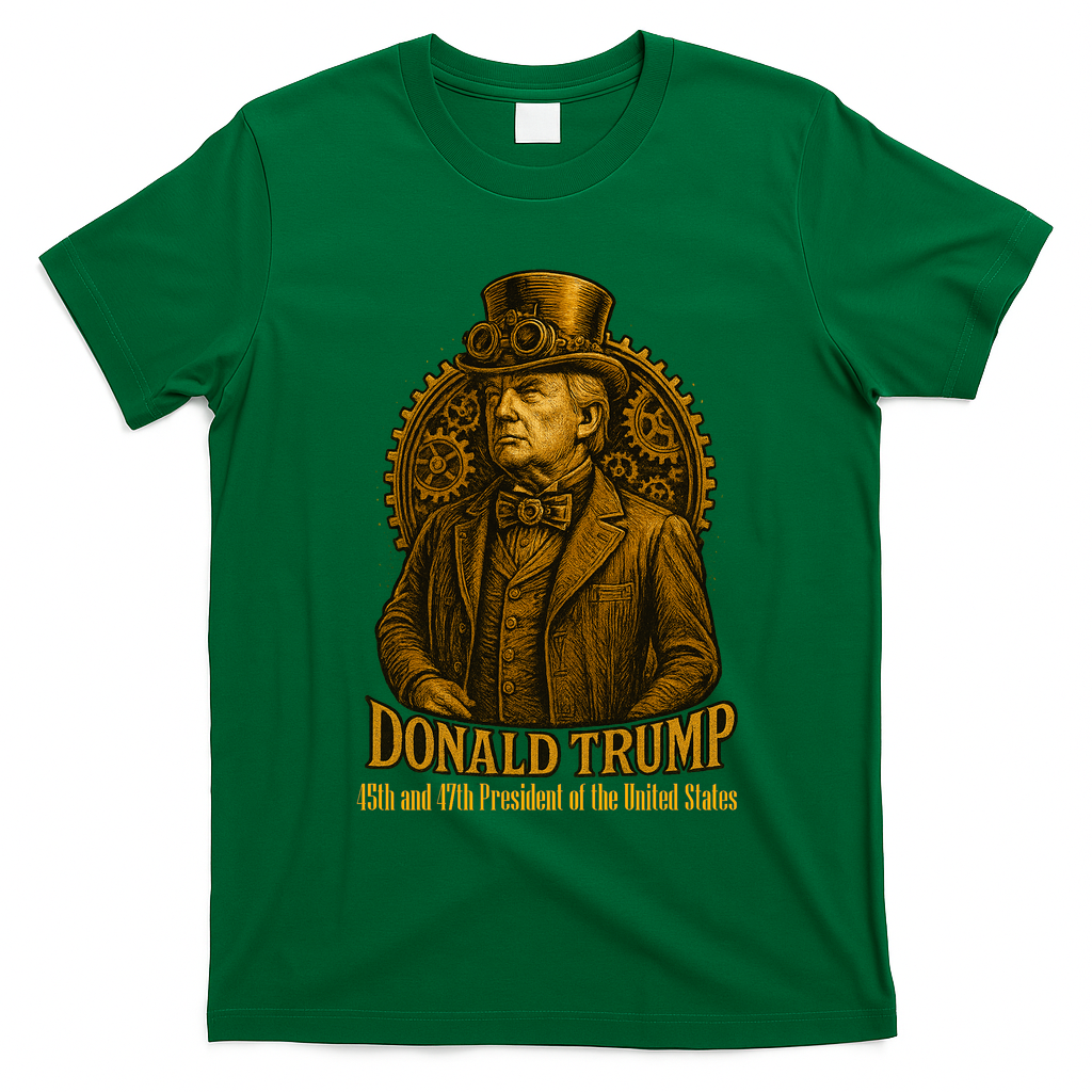 Donald Trump Steam Punk Vintage T-Shirt - Green