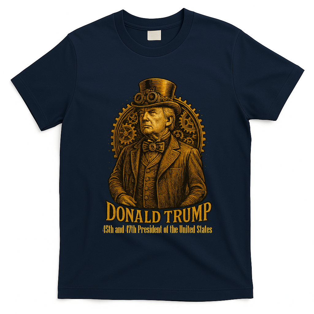Donald Trump Steam Punk Vintage T-Shirt - Navy