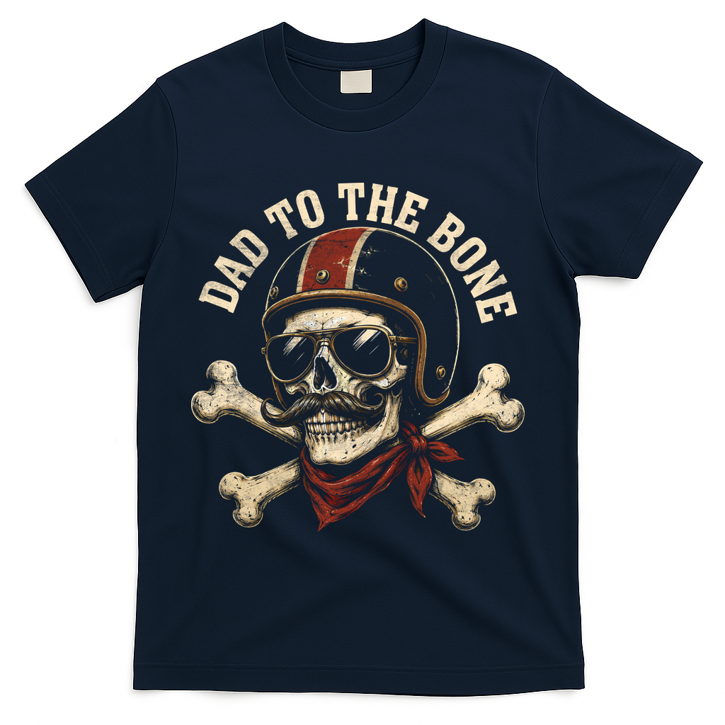 Dad To The Bone T-Shirt - Navy
