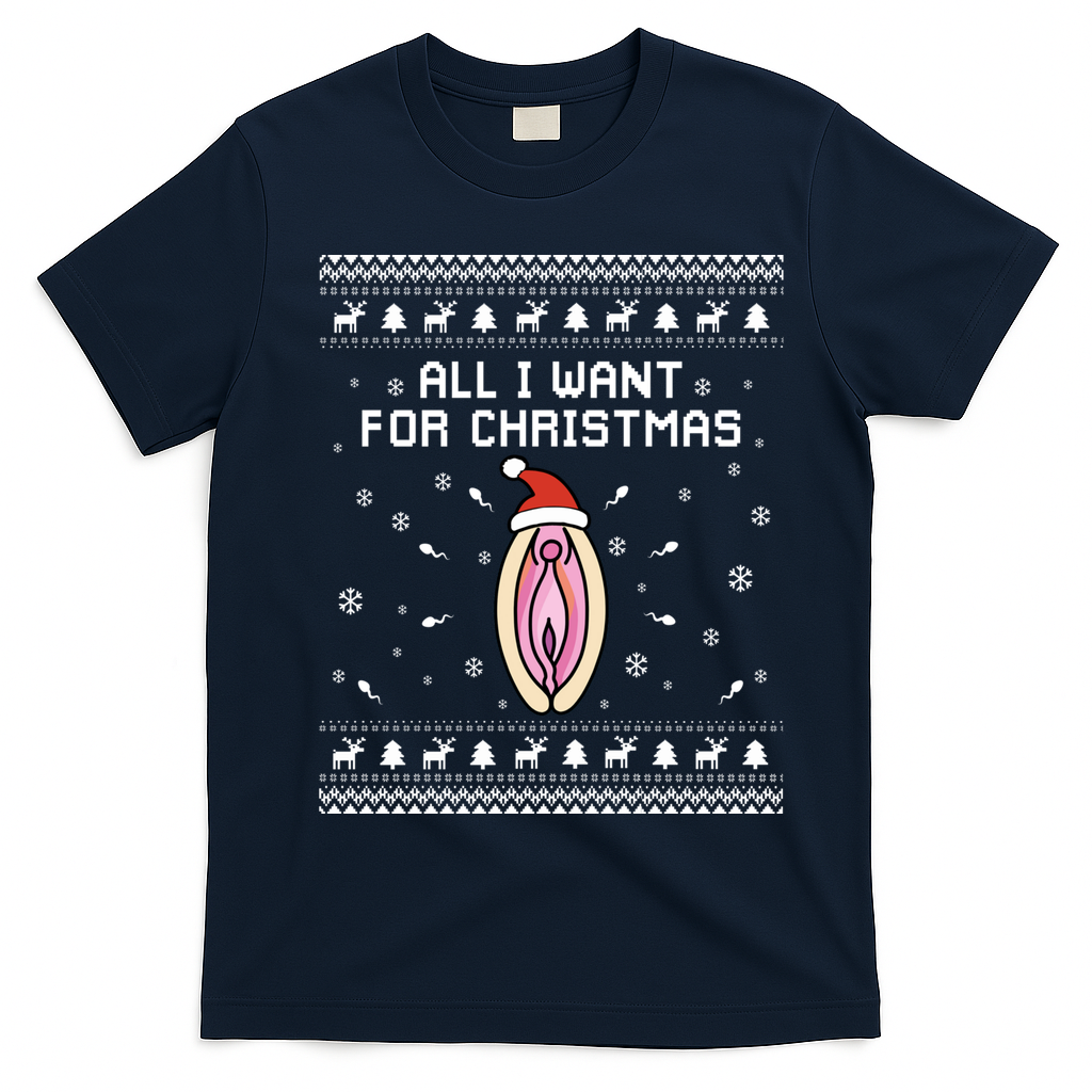 Dirty Ugly Christmas For Husband Or Friend Gift T-Shirt - Navy Blue
