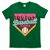 Distressed Vintage Baseball Mama Ice Cream Drip T-Shirt