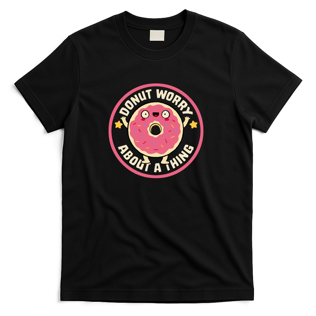 Donut Worry About a Thing by Tobe Fonseca - Black