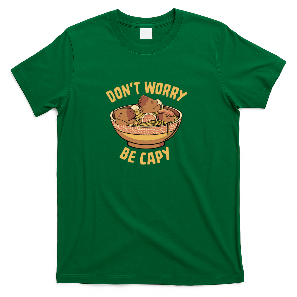 Don't Worry Be Capy Noods by Tobe Fonseca - Green