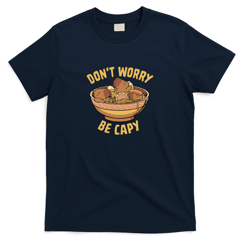 Don't Worry Be Capy Noods by Tobe Fonseca - Navy