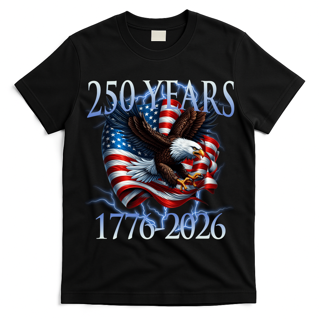Eagle American Flag 250 Years 1776-2026 250th Birthday America T-Shirt
