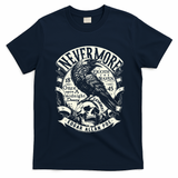 Edgar Allan Poe Quoth The Raven T-Shirt - Navy Blue
