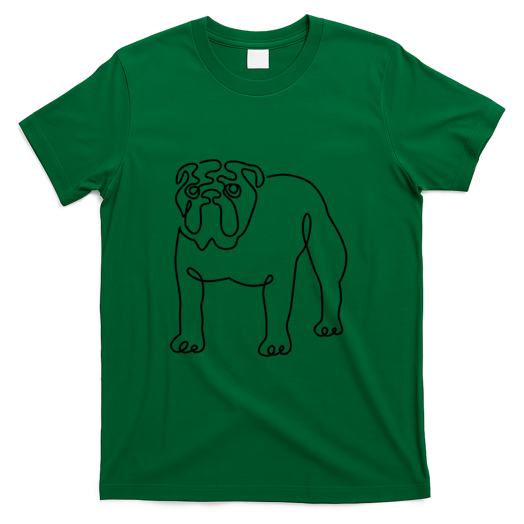 English Bulldog Line Minimal - Green