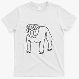 English Bulldog Line Minimal - White