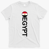 Egypt Country Flag Vertical T-Shirt - White