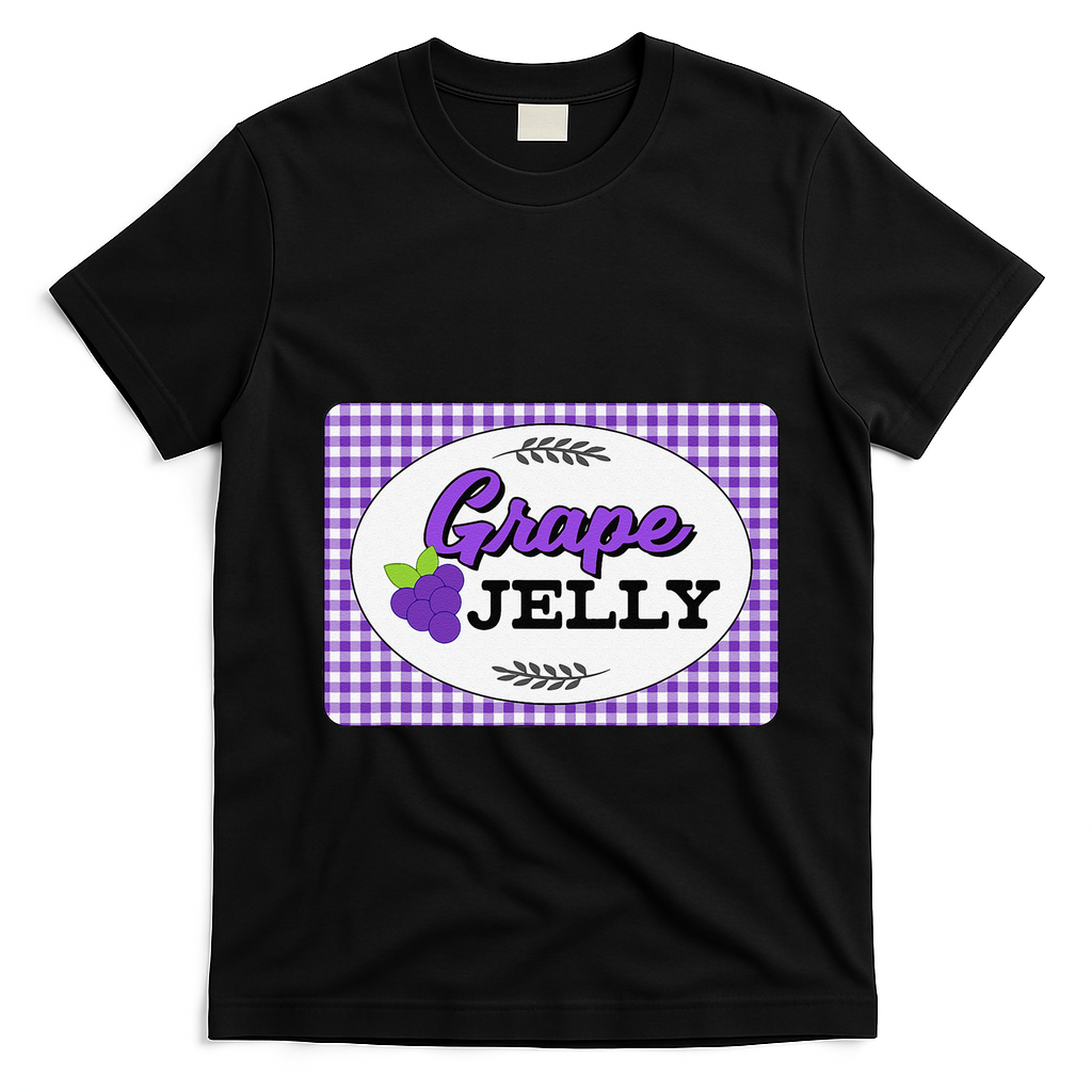 Easy Couples Halloween Costumes Grape Jelly Costume T-Shirt - Black