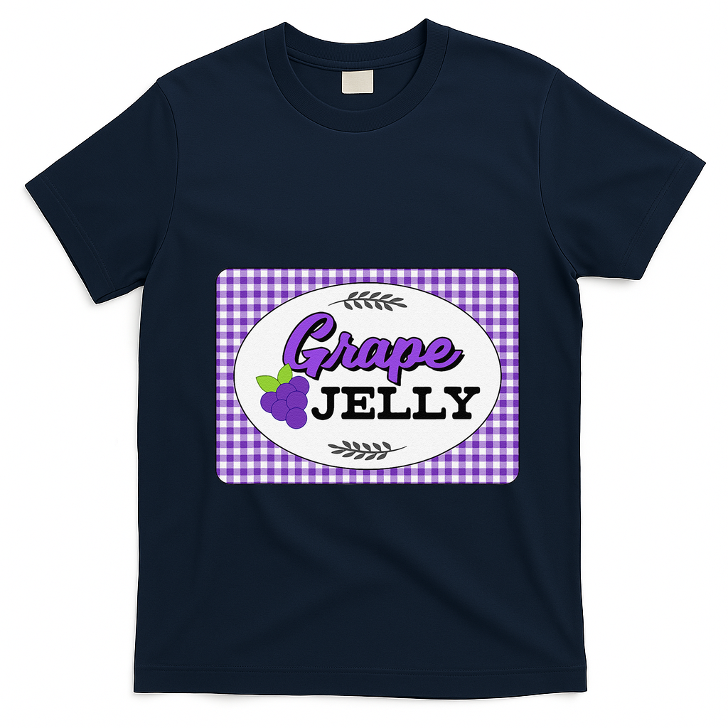 Easy Couples Halloween Costumes Grape Jelly Costume T-Shirt - Navy Blue