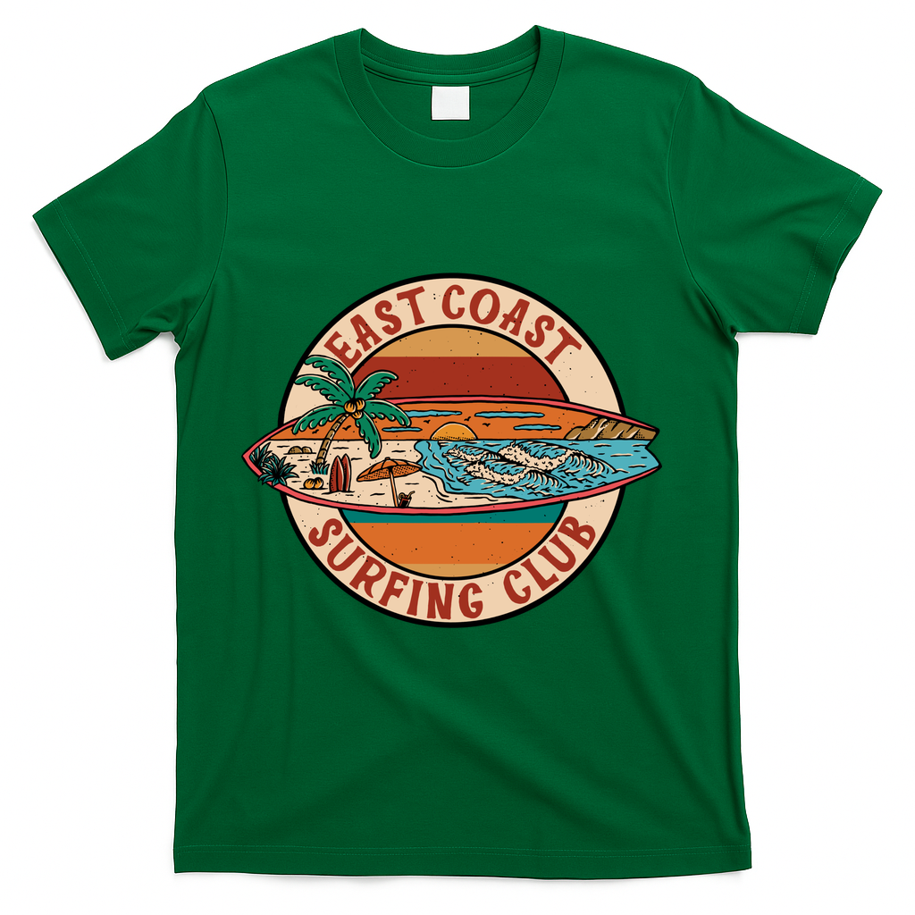 East Coast Surfing Club Summer Paradise T-Shirt - Green
