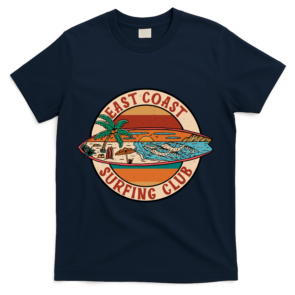 East Coast Surfing Club Summer Paradise T-Shirt - Navy