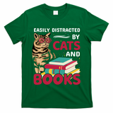 Easily Distracted By Cats And Books T-Shirt