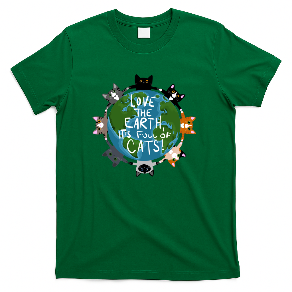 Earth Day Cats - Green