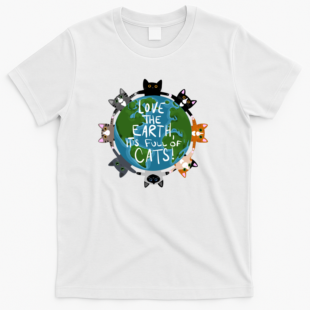 Earth Day Cats - White