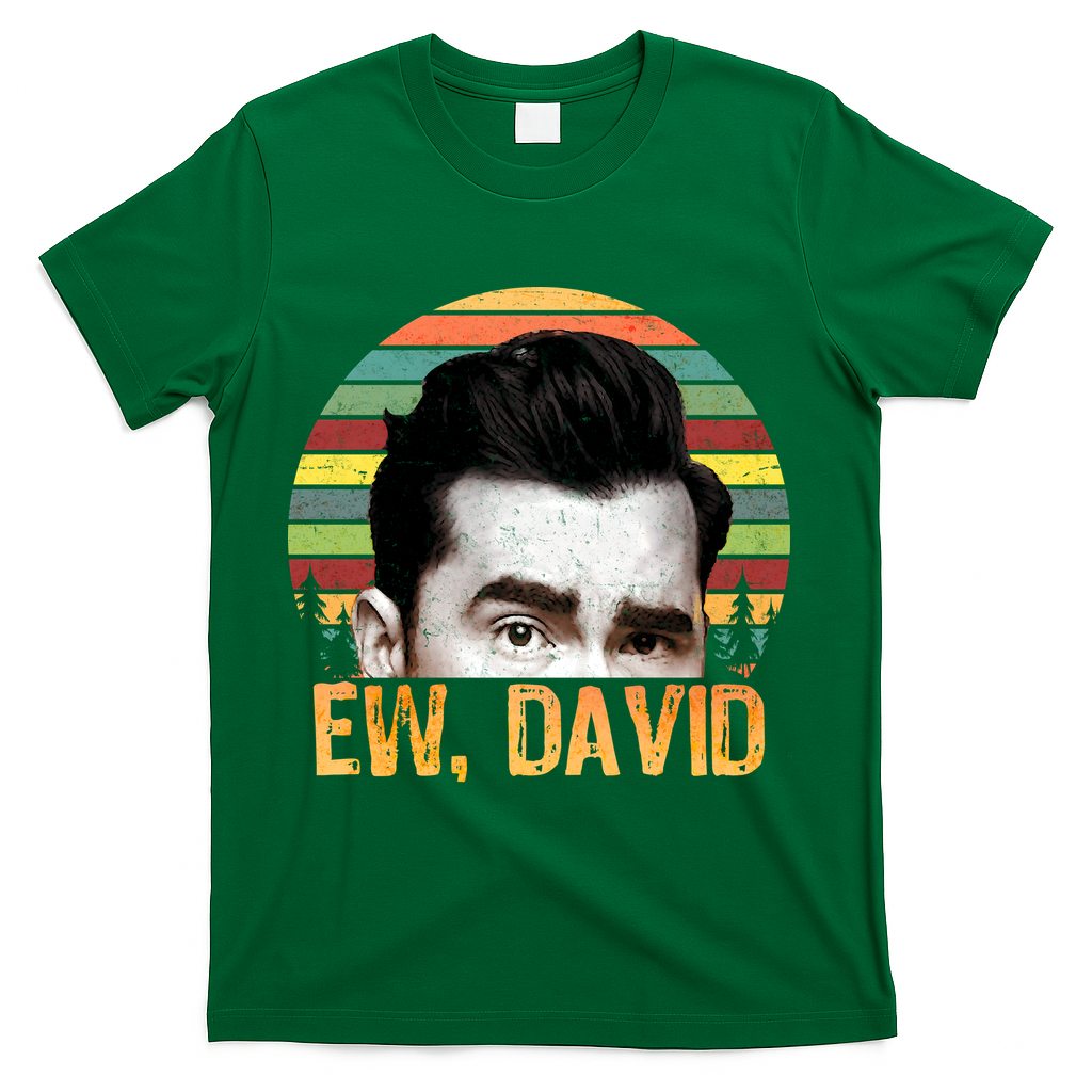 Ew David Funny Retro T-Shirt - Green
