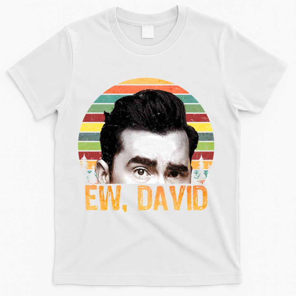 Ew David Funny Retro T-Shirt - White