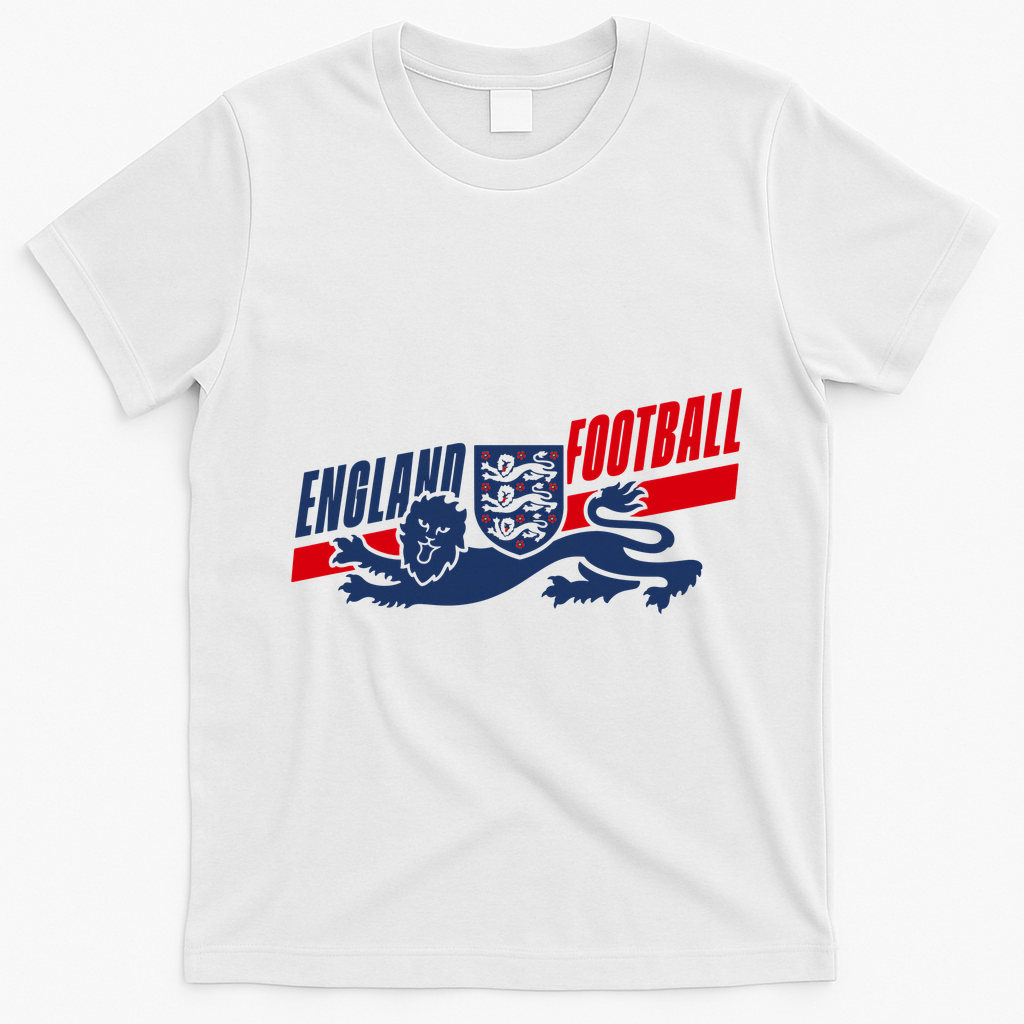 England Football Crest Soccer Apparel For Fans T-Shirt - White