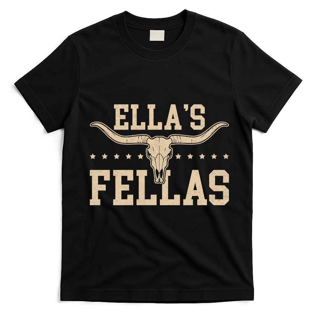 Ella's Fellas Name Gifts Vintage T-Shirt - Black