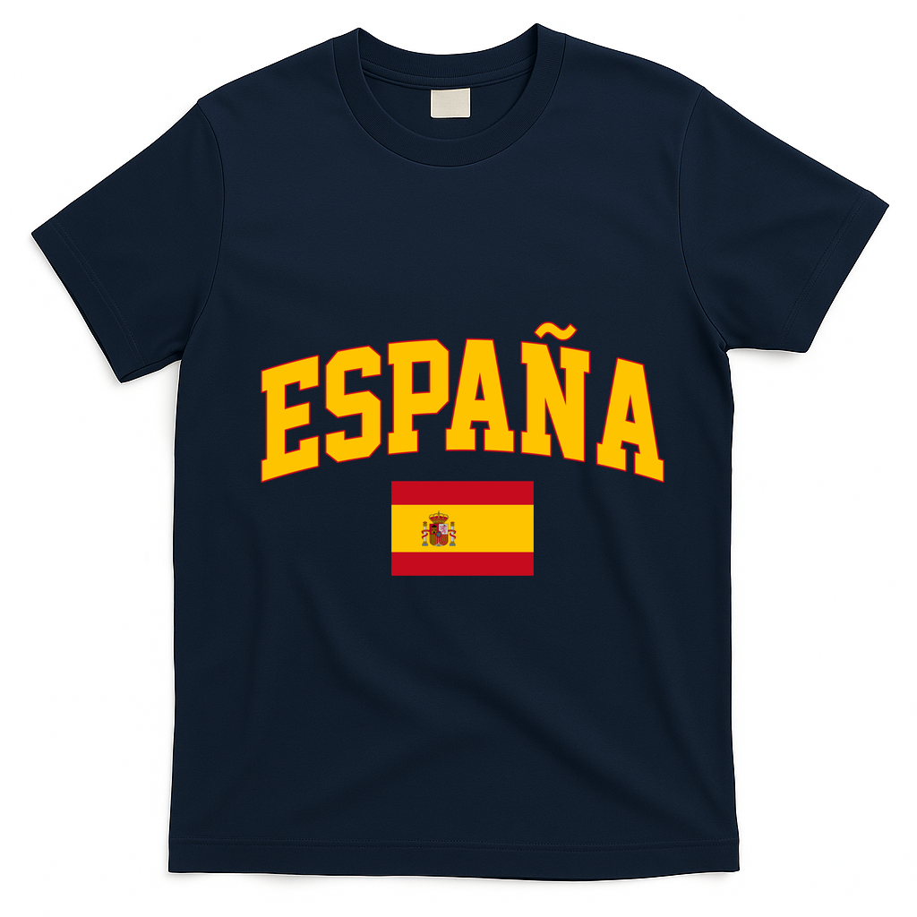 Espana Flag Spain Pride T-Shirt - Navy Blue