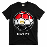 Egypt Flag Soccer Ball Vintage T-Shirt - Black