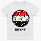 Egypt Flag Soccer Ball Vintage T-Shirt - White