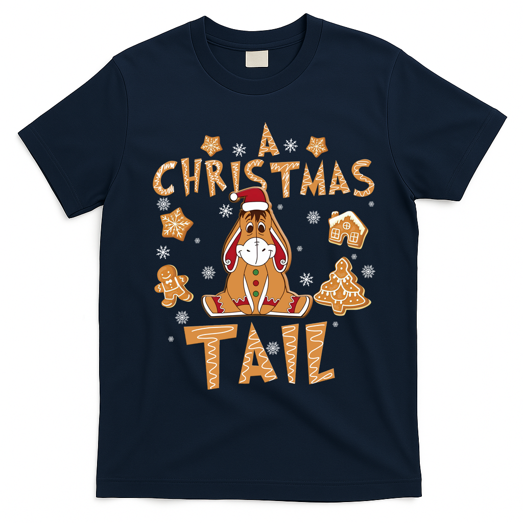 Eeyore Gingerbread Christmas Eeyore Gingerbread T-Shirt - Navy Blue