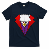 Easy Halloween Costumes Dracula Tuxedo Vampire Costume T-Shirt - Navy Blue