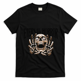 Eternal Horror Creepy Skeleton Screaming Dark Horror Spooky T-Shirt - Black