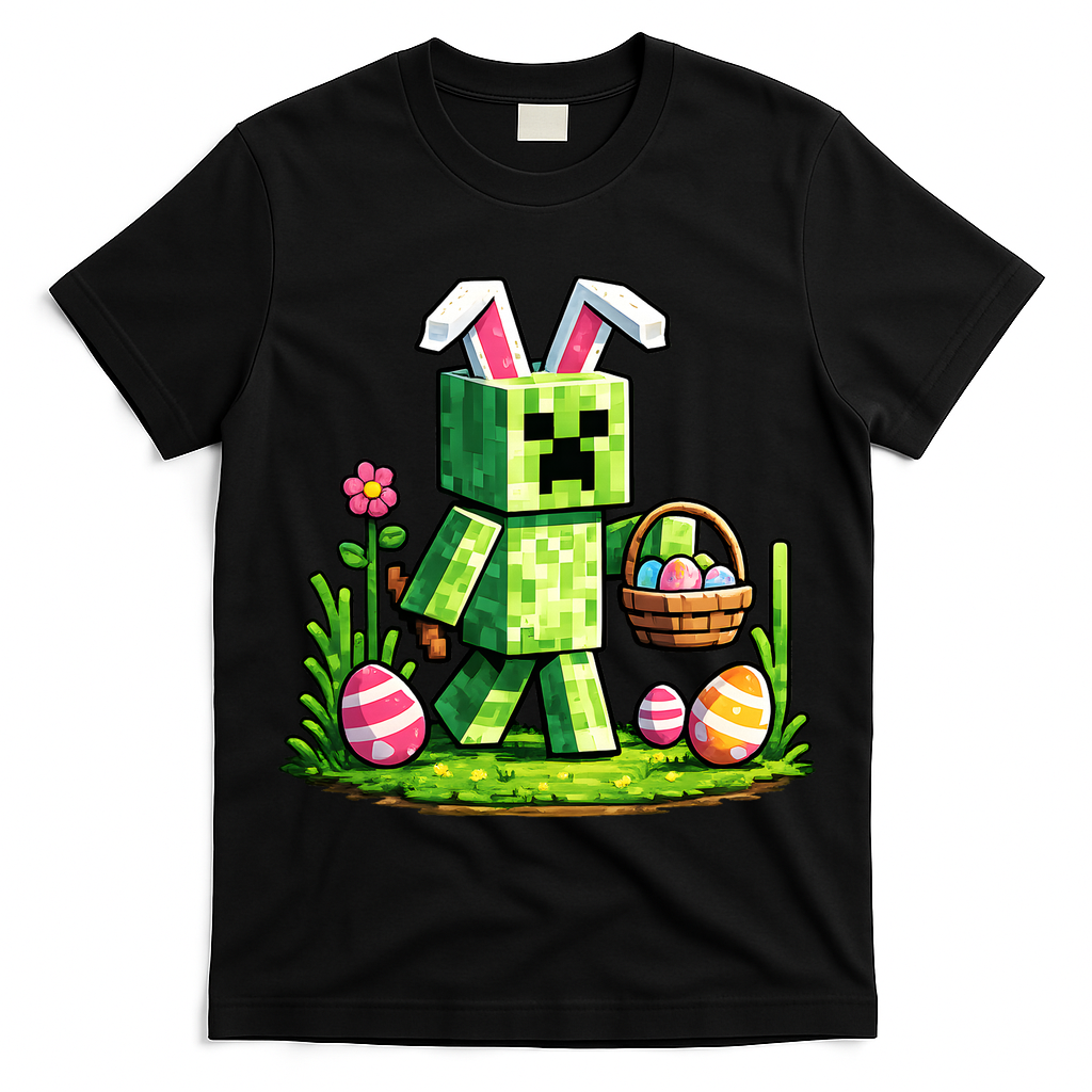Egg Hunting Gamer Easter Pixel Bunny  T-Shirt