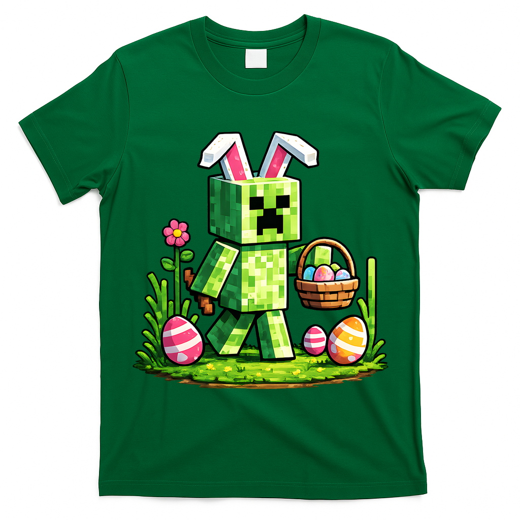 Egg Hunting Gamer Easter Pixel Bunny  T-Shirt