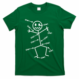 Everything Hurts Stick Man In Pain T-Shirt - Green
