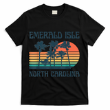 Emerald Isle North Carolina Beach Summer Vacation Vintage T-Shirt - Black