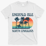 Emerald Isle North Carolina Beach Summer Vacation Vintage T-Shirt - White