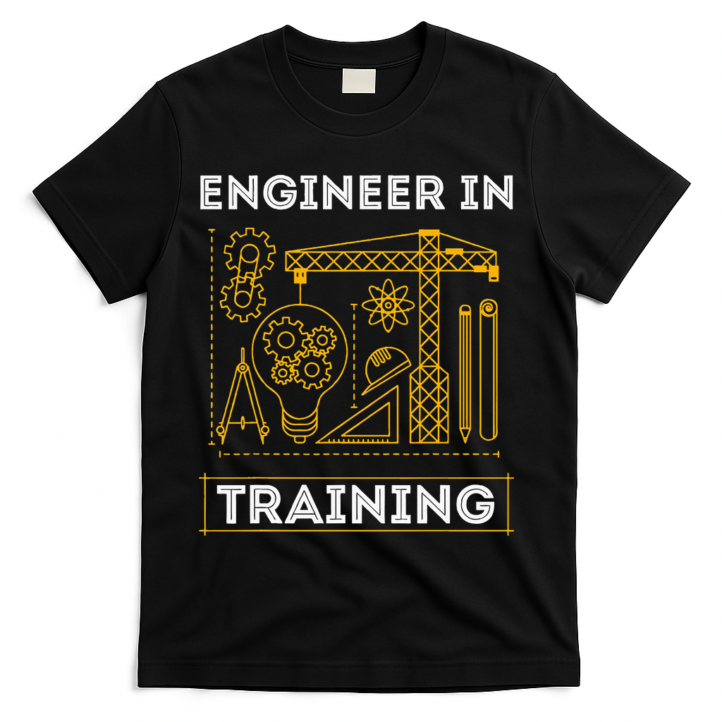 Engineer In Training Future Engineer Holding Engineering T-Shirt - Black