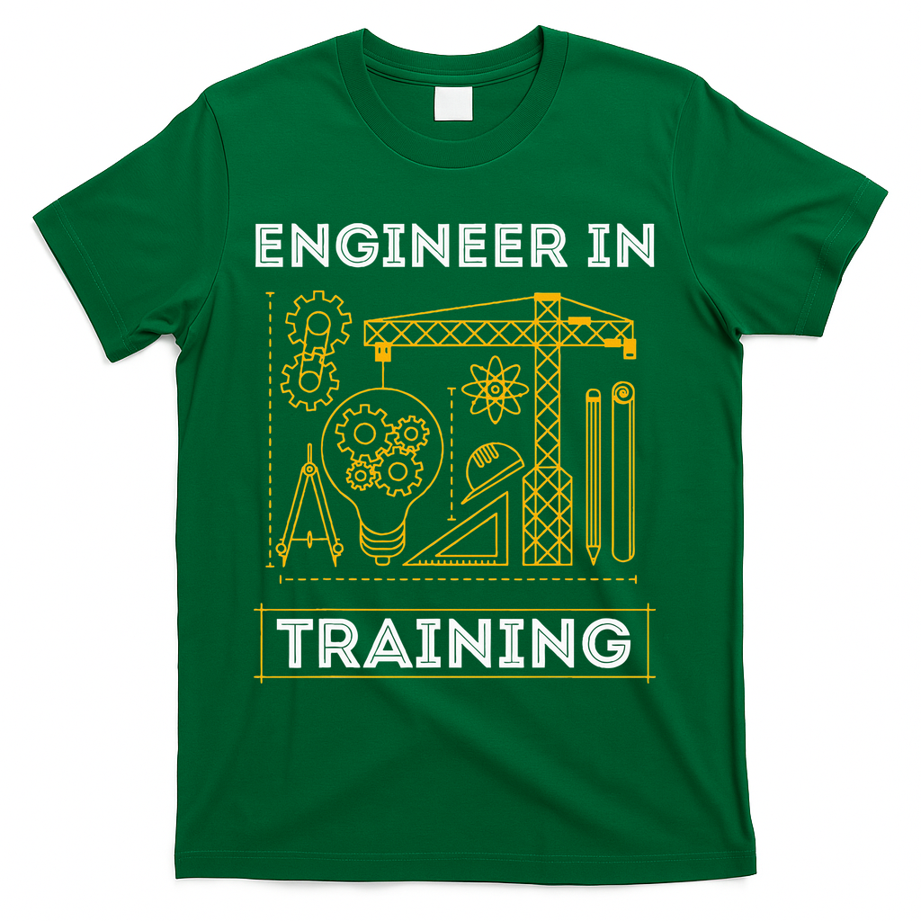 Engineer In Training Future Engineer Holding Engineering T-Shirt - Green