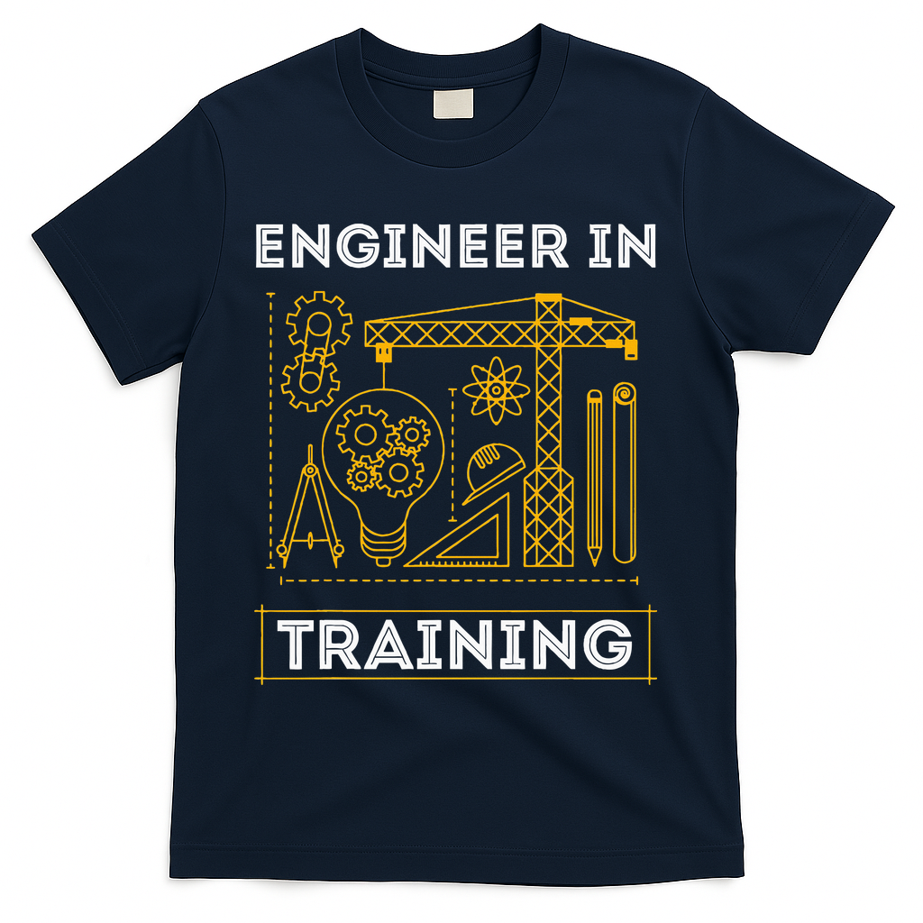 Engineer In Training Future Engineer Holding Engineering T-Shirt - Navy