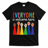 Everyone Is Welcome Here Idaho Teacher T-Shirt - Black