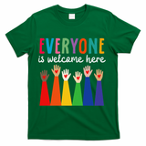 Everyone Is Welcome Here Idaho Teacher T-Shirt - Green
