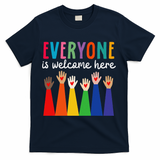 Everyone Is Welcome Here Idaho Teacher T-Shirt - Navy