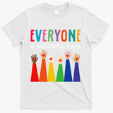Everyone Is Welcome Here Idaho Teacher T-Shirt - White