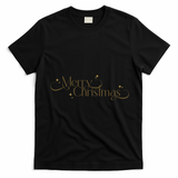 Elegant Merry Christmas T-Shirt - Black