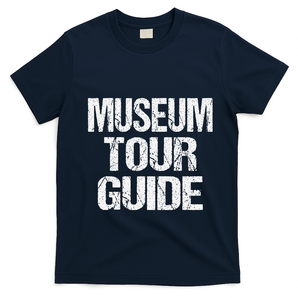 Easy Museum Tour Guide Costume Halloween Outfit T-Shirt - Navy Blue