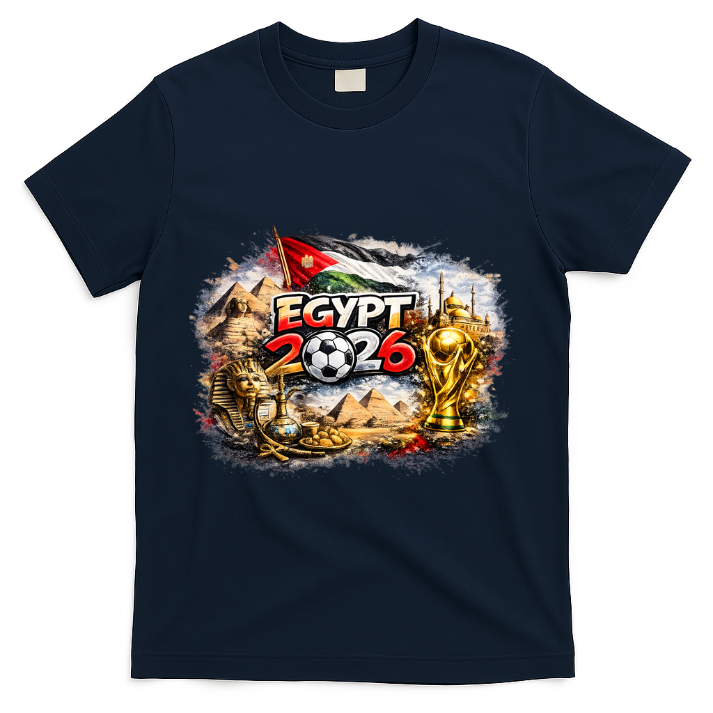 Egypt North America Soccer Tournament 2026 T-Shirt - Navy