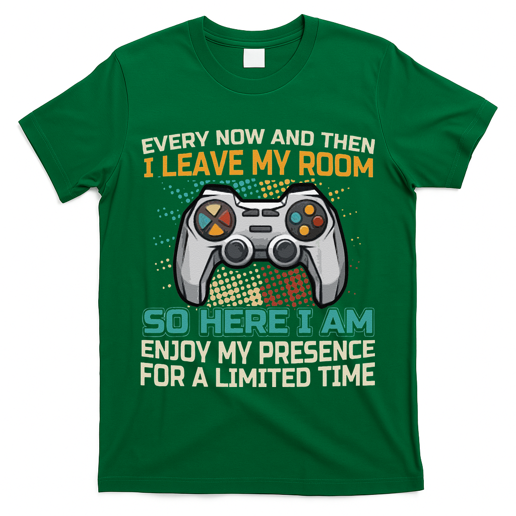 Every Now And Then I Leave My Room Funny Gaming T-Shirt