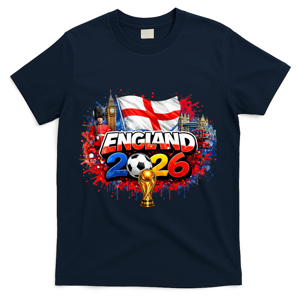 ENGLAND North America Soccer Tournament 2026 T-Shirt - Navy