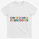 End Of School Countdown Summer Vibe T-Shirt - White