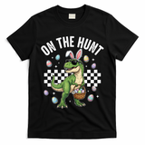 Easter On The Hunt Bunny Ears T-Rex Dinosaur  T-Shirt